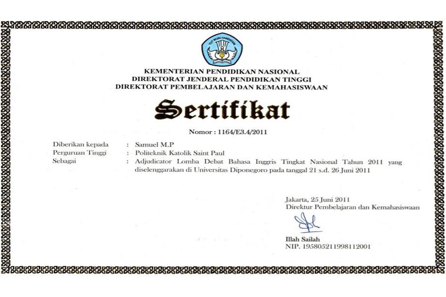 Certificate